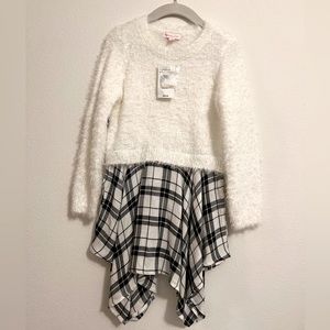 Design History Little Girl's Plaid Sweater Dress - size 4